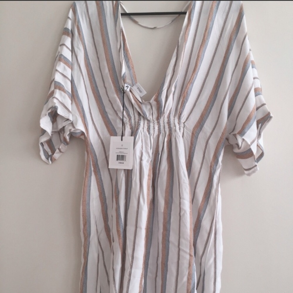 Brand new swimsuit coverup can be worn as a dress.
